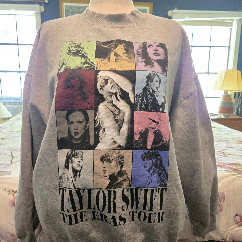Gray Taylor Swift The Eras Tour Sweatshirt